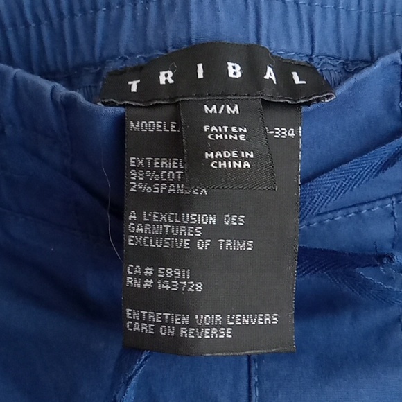 Tribal | Blue Cotton Bermuda Shorts - Picture 7 of 8